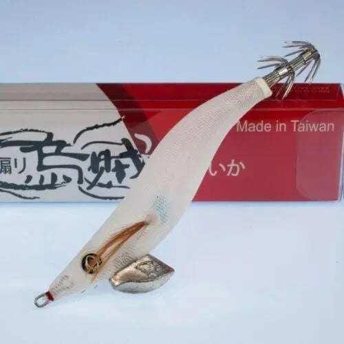 RUI KR40 Casper Clear White Blue Rattle Squid Jig