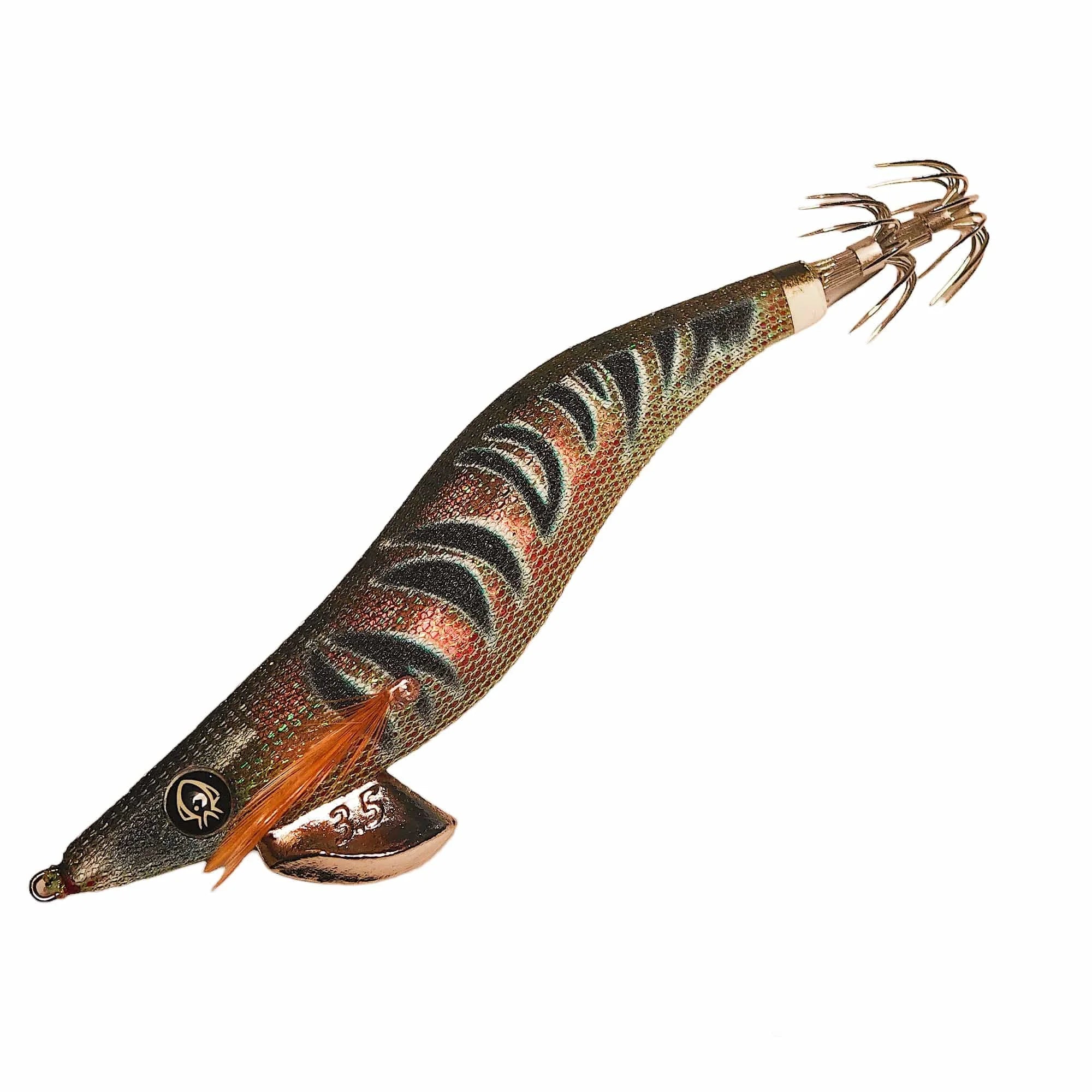 RUI AK20 Clear Red Belly See Through Body Squid Jig product photo for Australian calamari fishing