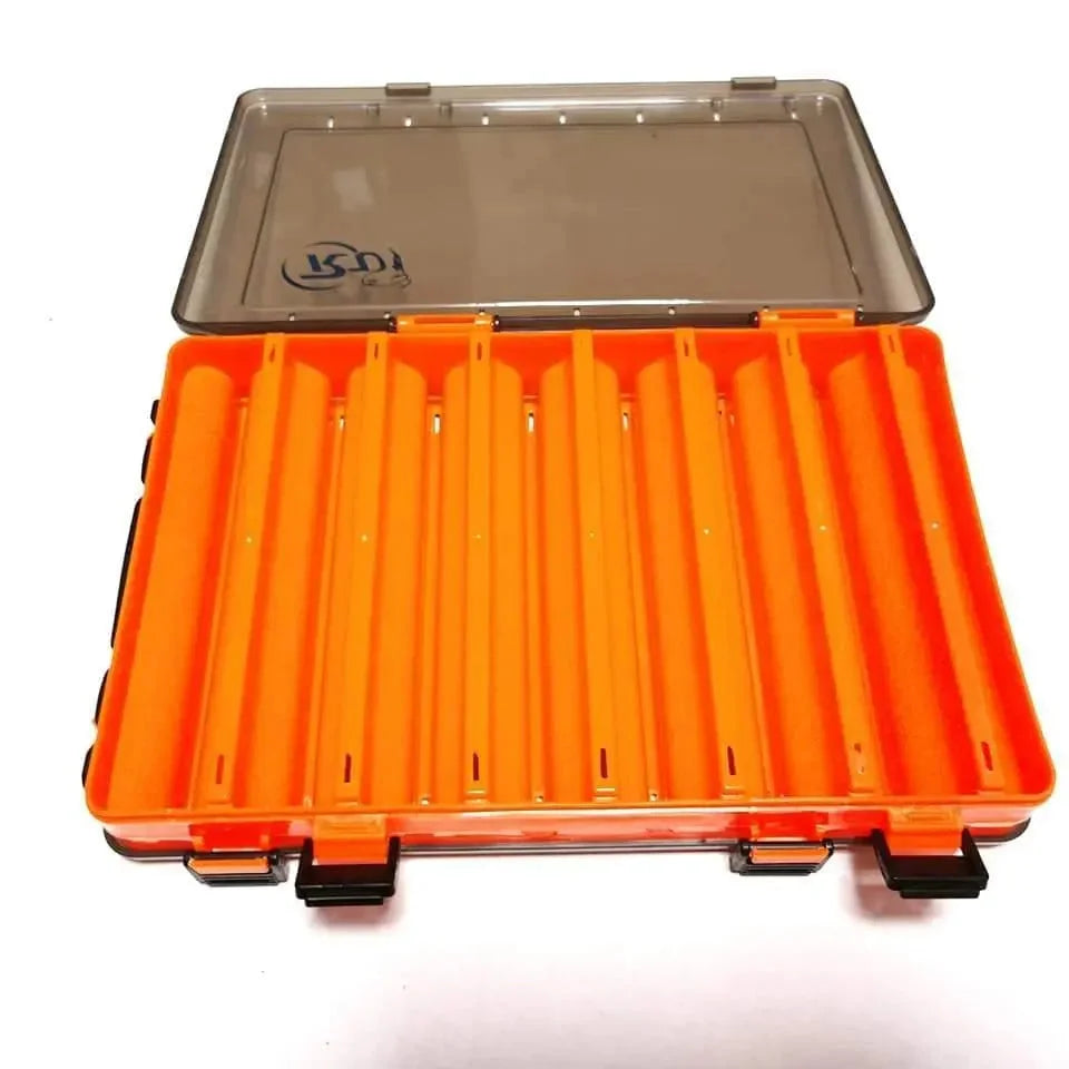 RUI 14-Slot Squid Jig Case side profile for Australian calamari fishing