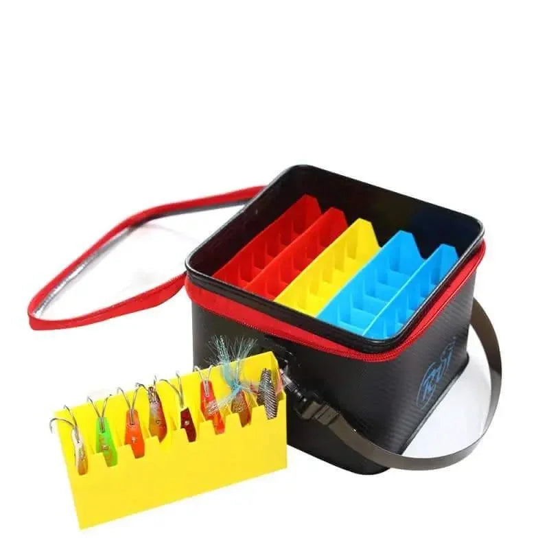 RUI 48 Slot Squid Jig Case - Medium Soft Egi Lure Storage Bag side profile for Australian calamari fishing