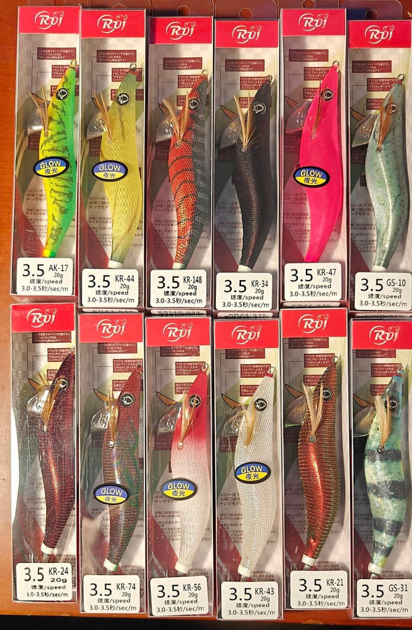 RUI THE GOAT 12 pcs RUI SQUID JIG  SIZE 3.5 EGI FISHING LURE