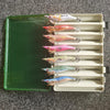 RUI Sporting Goods Fishing Baits, Lures & Flies Jigs 14 Fans Size 3.5 Squid Jigs Bundle including Carry Case.