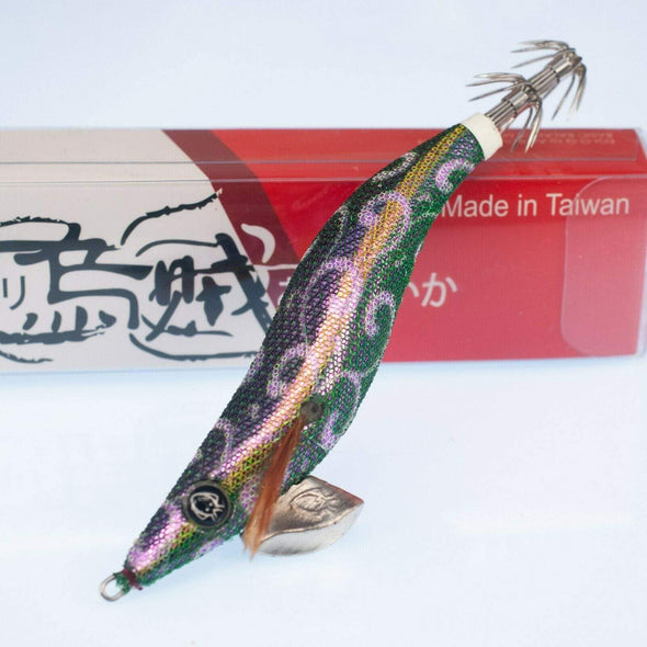 RUI Sporting Goods Fishing Baits, Lures & Flies Saltwater Lures 3.0 RUI Squid Jig KR138 PURPLE BELLY UV Egi Fishing Lure