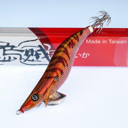 RUI Sporting Goods Fishing Baits, Lures & Flies Saltwater Lures 3.5 Rui Squid Jig KR113 Gold Back Red Belly Two Tone Foil Egi Fishing Lure