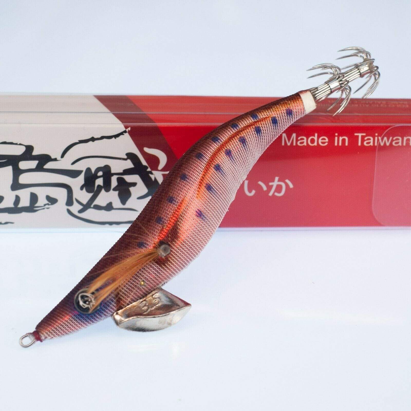 Rui Squid Jig AK20 Clear Red Belly Glow Body Size 3.0 EGI FISHING - Foto 9