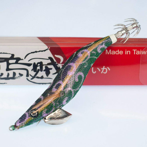 RUI Sporting Goods Fishing Baits, Lures & Flies Saltwater Lures 3.5 RUI Squid Jig KR138 PURPLE BELLY UV Egi Fishing Lure