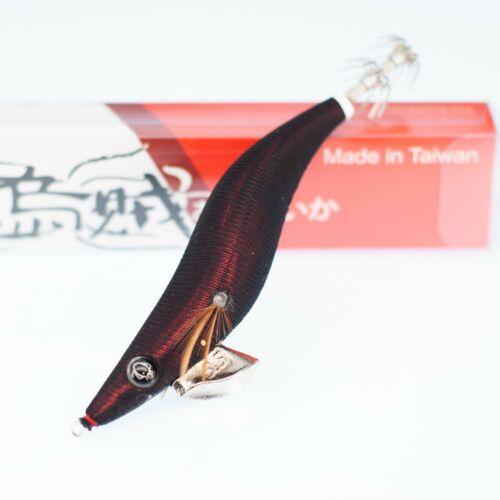 RUI 3.5 RUI SQUID JIG KR34 ALL BLACK BROTHERS RED BELLY EGI LURE