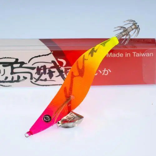 RUI KR93 Blinding Bomb Glow Squid Jig side profile for night fishing, pier lights and low-light Australian eging