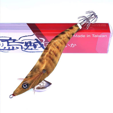 RUI Sporting Goods Fishing Baits, Lures & Flies Saltwater Lures 3.5 RUI Squid Jig NEW GOLDEN TIGER GOLD FOIL Egi Fishing Lure