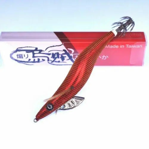 RUI KR25 Portsea Red squid jig side profile for Australian calamari fishing in clear water, sunset light and Mornington Peninsula piers