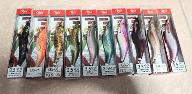 RUI RUI Squid Jig 10 Jigs Christmas Set Egi Fishing Lure size 3.0
