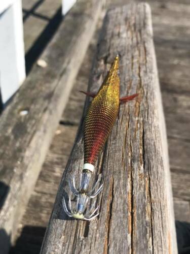 RUI RUI Squid Jig KR21 THE HULK GREEN TURN GOLD RED BELLY Egi Fishing Lure