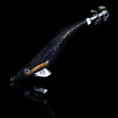 RUI Sporting Goods Fishing Baits, Lures & Flies Saltwater Lures RUI Squid Jig KR37 All Black Gold Belly Egi Fishing Lure