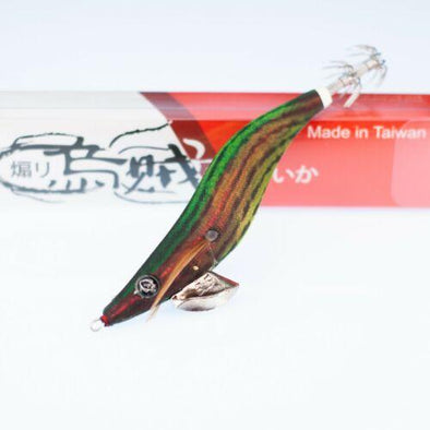 RUI Sporting Goods Fishing Baits, Lures & Flies Jigs RUI SQUID JIG WATERMELON TWO TONE FOIL GREEN BACK RED BELLY EGI LURE SIZE 3.0